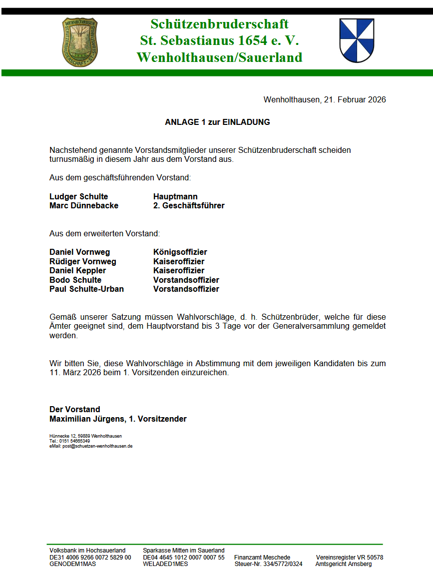 Anhang Generalversicherung 2026